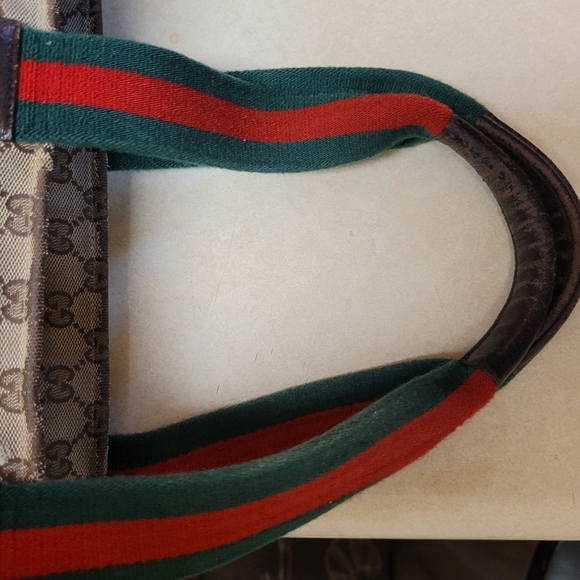 🔹️ GUCCI🔹️ Vintage sherry line large tote  bag ✨️ - Picture 10 of 17